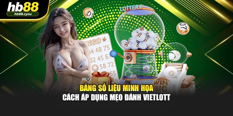 Bảng số liệu minh họa cách áp dụng mẹo đánh Vietlott